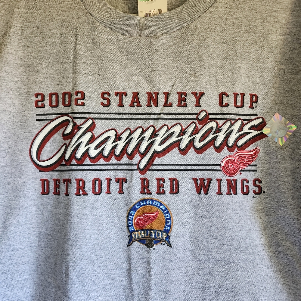 Vintage Deadstock Stanley Cup NHL Detroit Red Wings Championship Hanes size XL